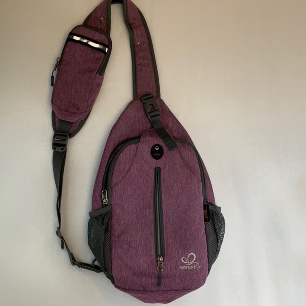 WATERFLY Purple Sling Bag for Men or Women